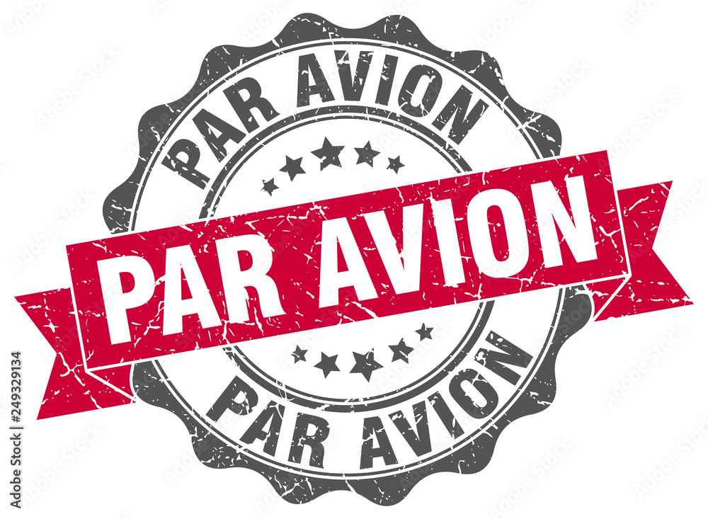 Obraz premium par avion stamp. sign. seal