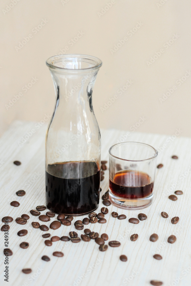 Black Coffee on the wooden table Black Coffee on the wooden table