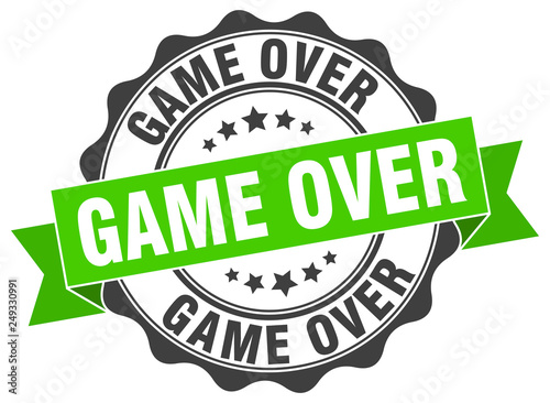 game over stamp. sign. seal