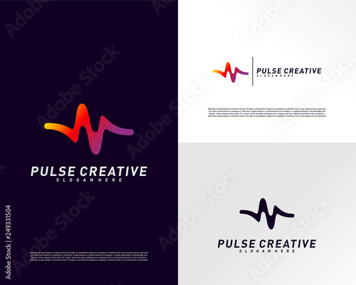 Medical Pulse or Wave logo design concept.Health Pulse logo template vector. Icon Symbol