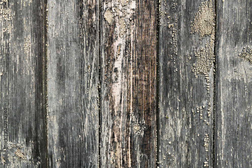 Old wooden background of boards with cracked paint Old wooden background of boards with cracked paint