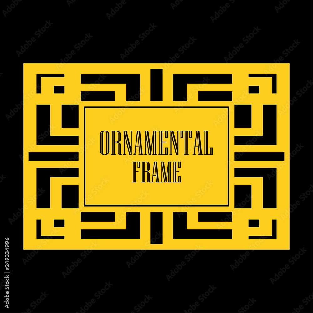 Vector geometric frame in Art Deco style. Abstract art deco vector element for design Vector geometric frame in Art Deco style. Abstract art deco vector element for design