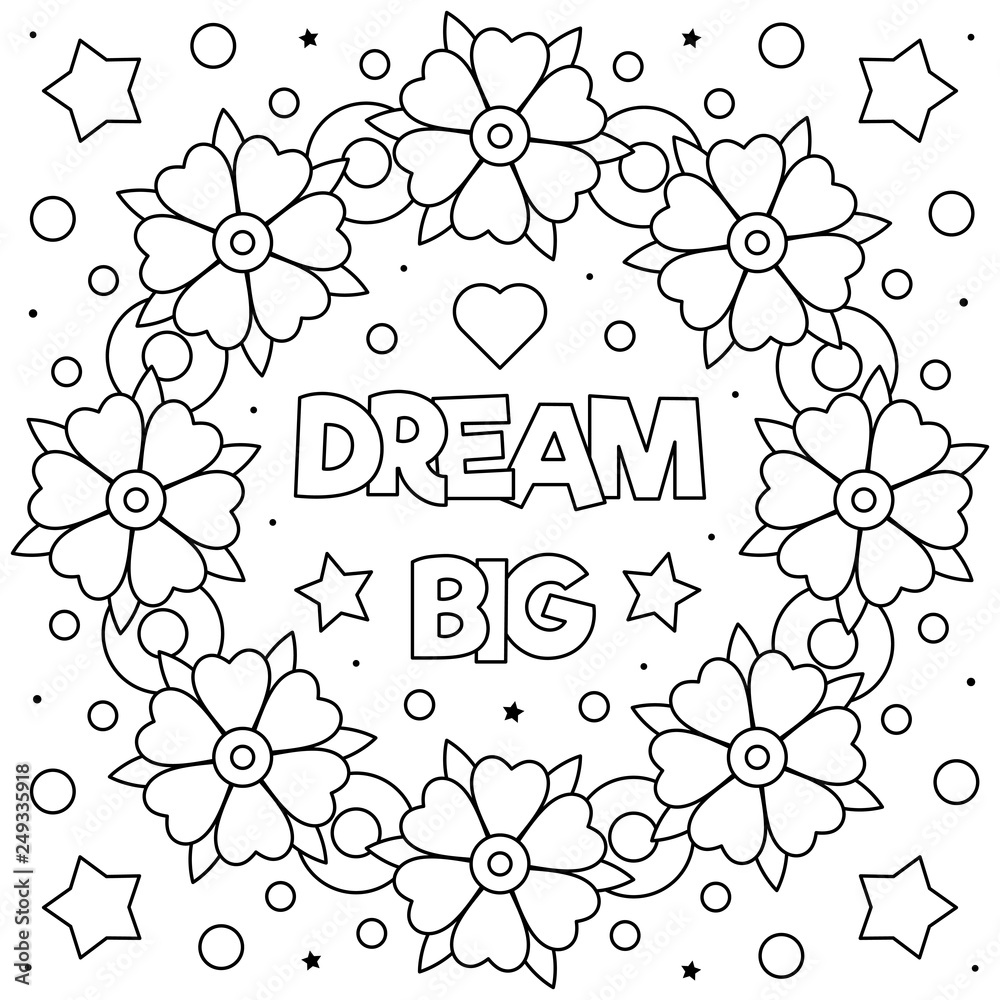 Happy Birthday. Coloring page. Vector illustration of a fox. Stock ...
