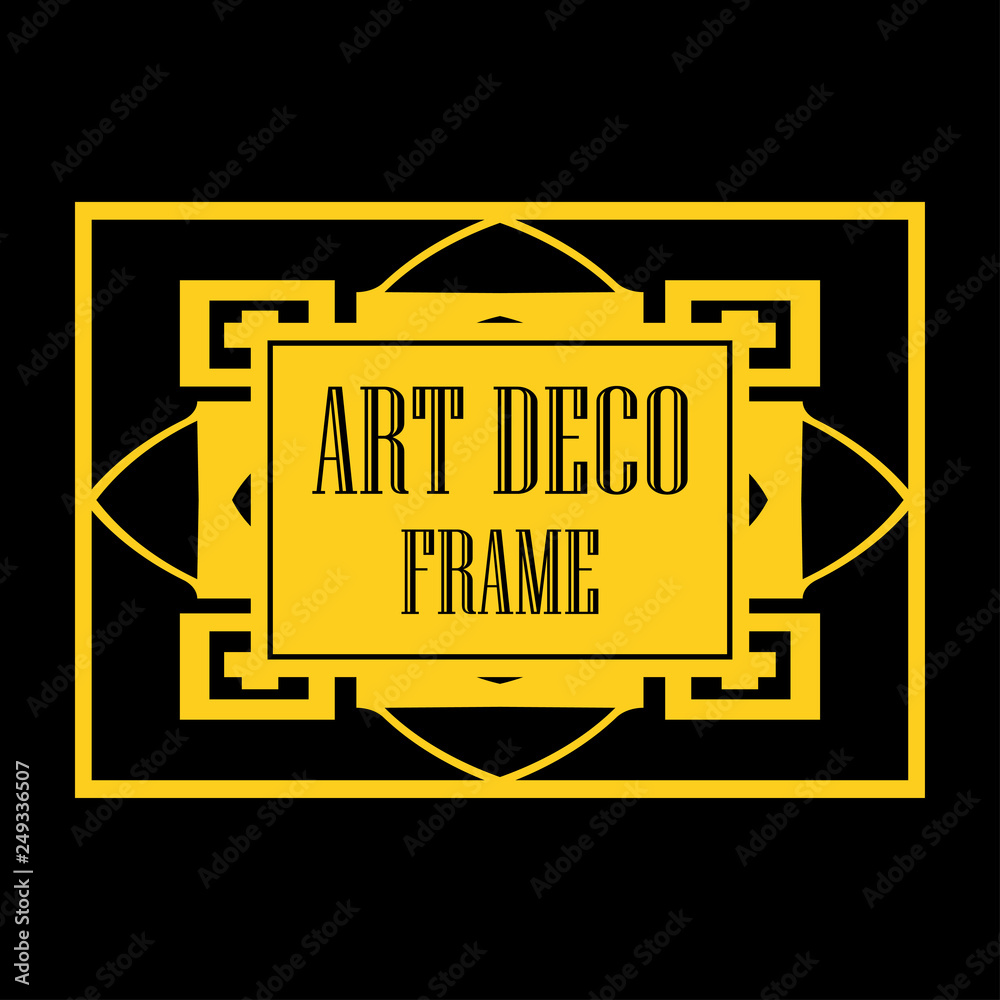 Vector geometric frame in Art Deco style. Abstract art deco vector element for design Vector geometric frame in Art Deco style. Abstract art deco vector element for design