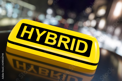 3D Illustration Hybrid car
