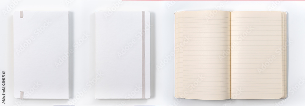 white notebook on white background with clipping path white notebook on white background with clipping path