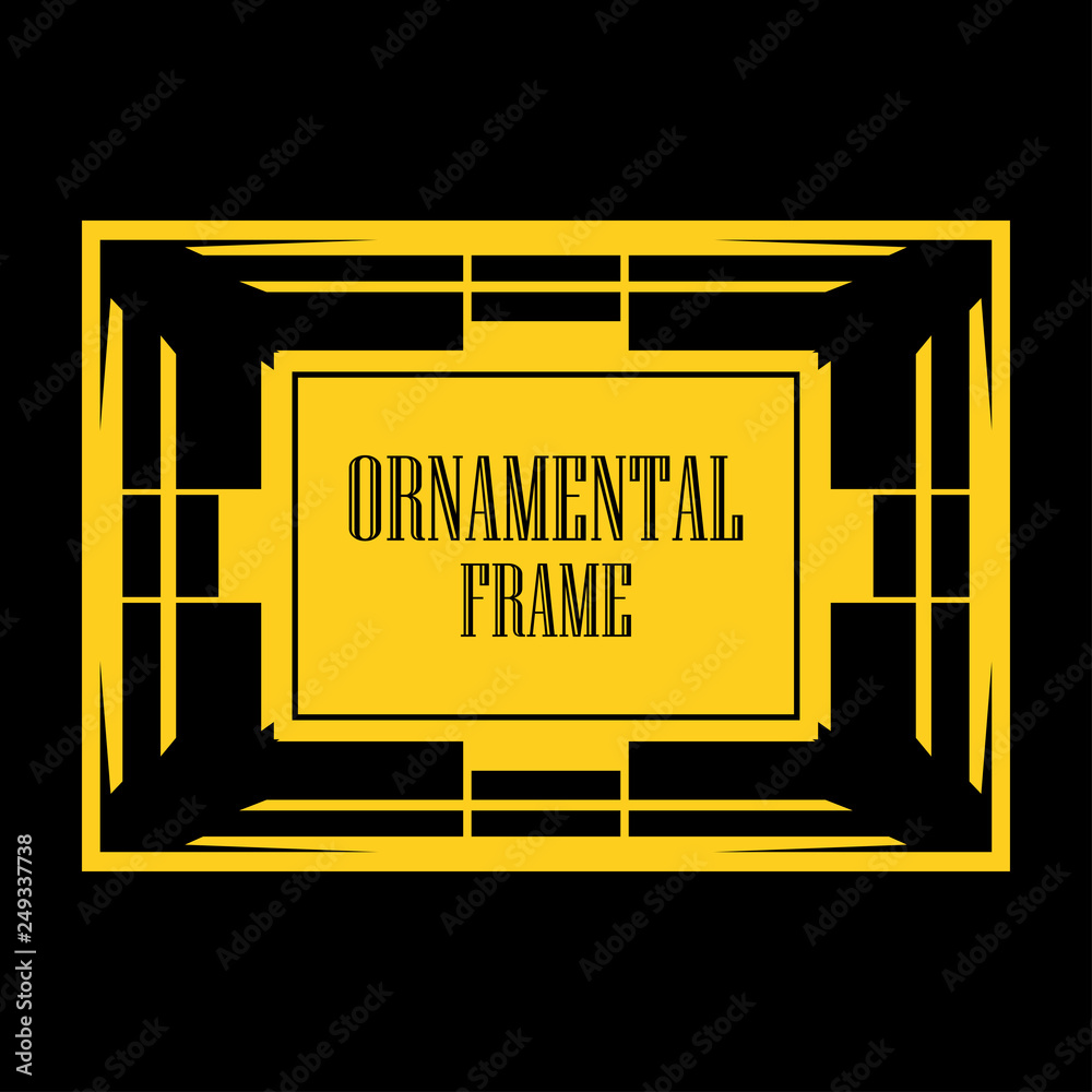 Vector geometric frame in Art Deco style. Abstract art deco vector element for design Vector geometric frame in Art Deco style. Abstract art deco vector element for design