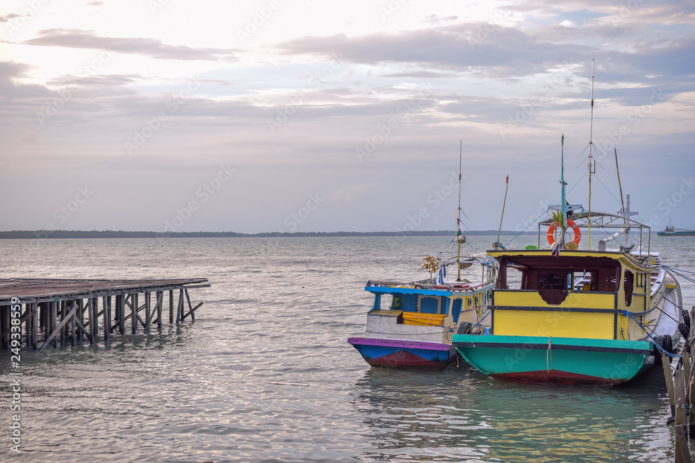 boats in the harbor
