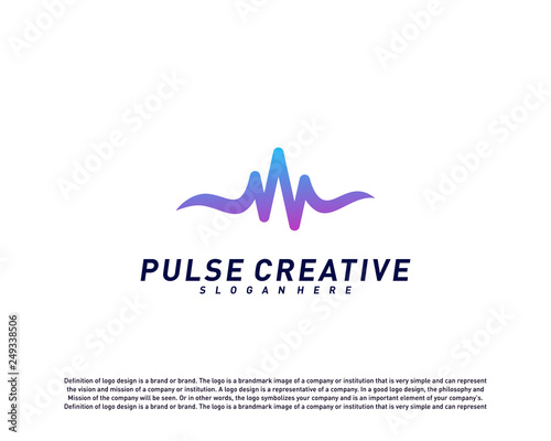 Medical Pulse or Wave logo design concept.Health Pulse logo template vector. Icon Symbol