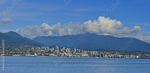 Downtown and Port of North Vancouver, Canada photo