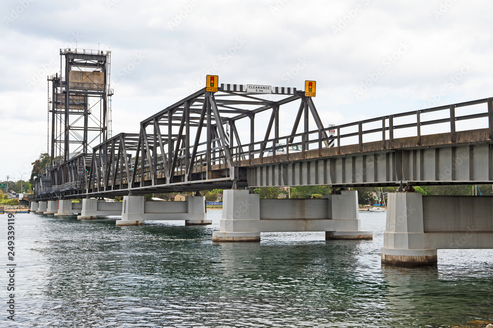 The Clyde River Bridge in Batemans Bay, New South Wales, Australia.
