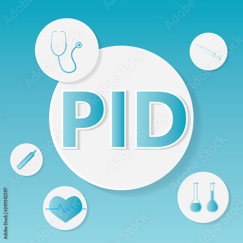 PID (Pelvic inflammatory disease) medical concept- vector illustration
