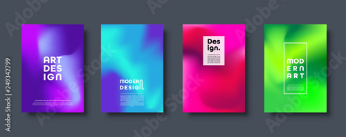 Abstract modern design background. Colorful neon gradient. Dynamic northern lights colors. Eps10 vector.