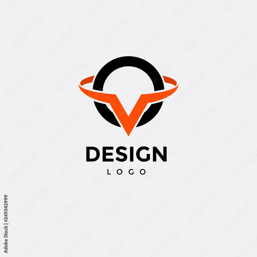 Vector logo design, icon initials o v Vector logo design, icon initials o v