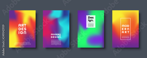 Abstract modern design background. Colorful neon gradient. Dynamic northern lights colors. Eps10 vector.