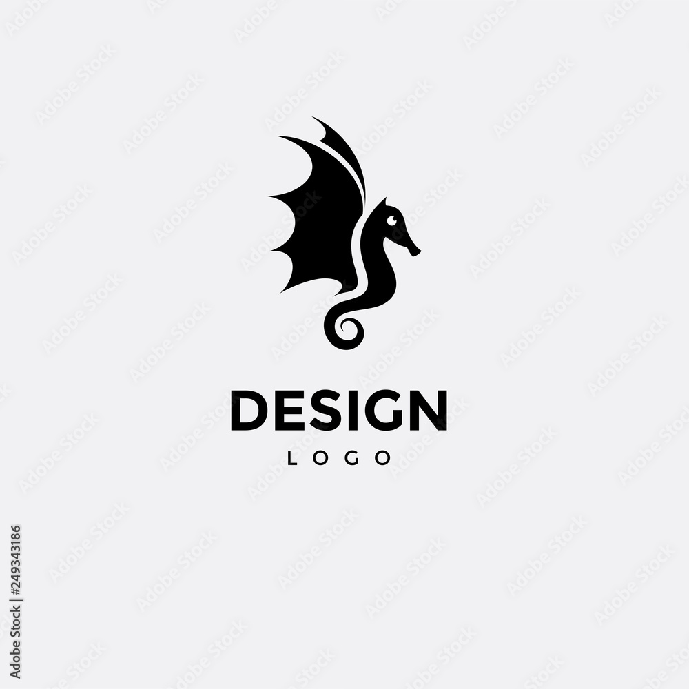 Vector logo design, sea horse Vector logo design, sea horse