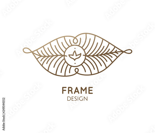 Abstract floral frame logo
