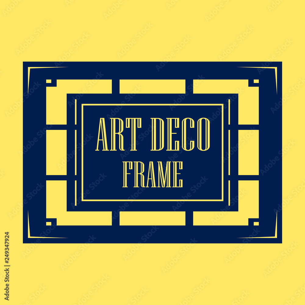 Vector geometric frame in Art Deco style. Abstract art deco vector element for design Vector geometric frame in Art Deco style. Abstract art deco vector element for design