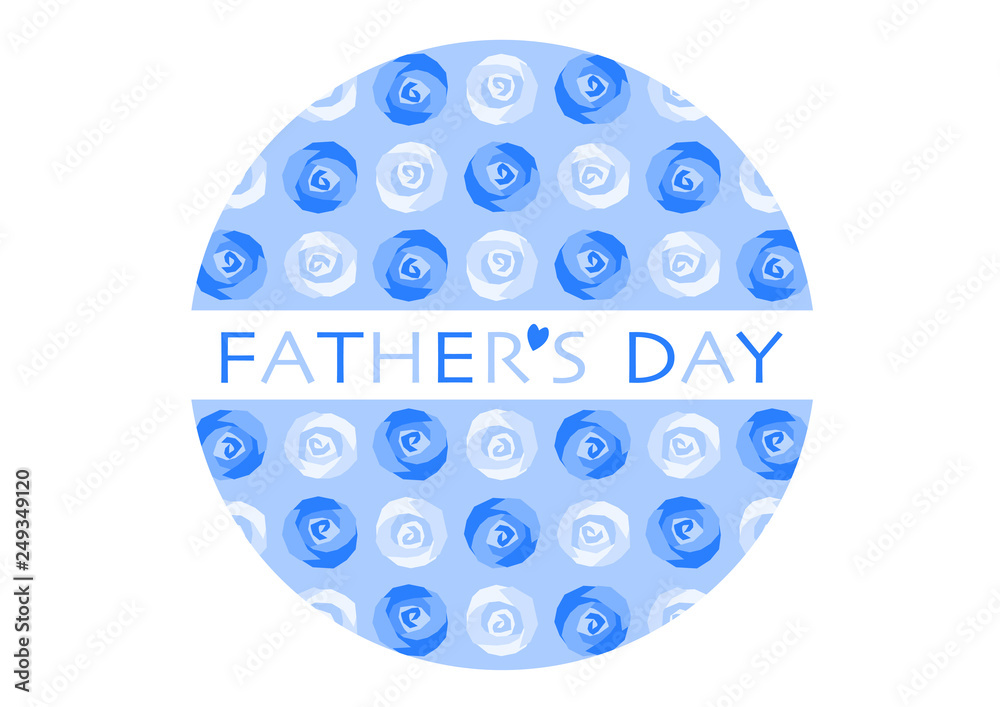 父の日のイラスト: 青いバラの花柄アイコン