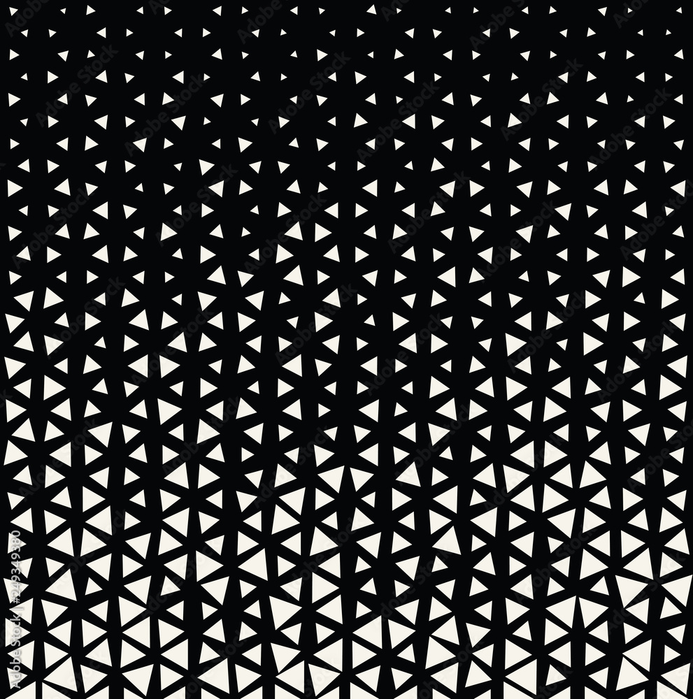 triangle halftone pattern, seamless geometric gradient border triangle halftone pattern, seamless geometric gradient border