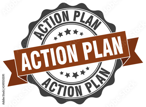 action plan stamp. sign. seal