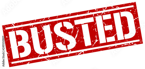 busted square grunge stamp