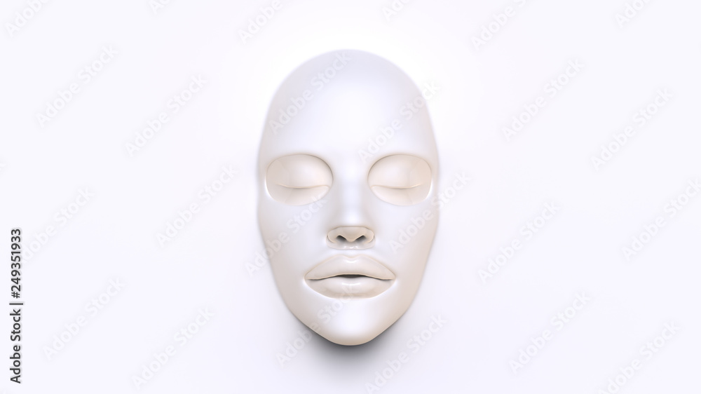 White Sheet mask 3D Render