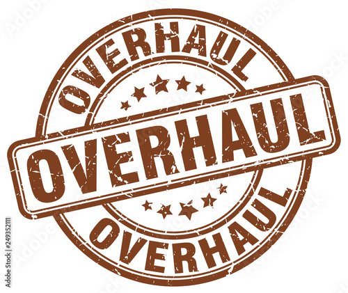 overhaul brown grunge stamp