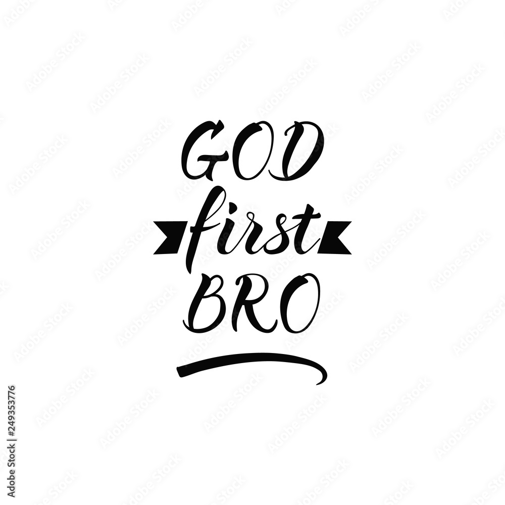 god first bro. Vector illustration on white background.