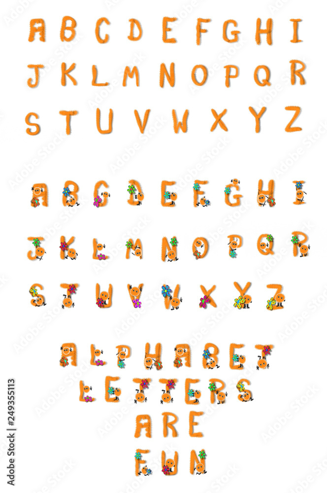 Alphabet Set Fuzzy Wuzzy A to Z
