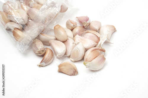 Many fresh garlic