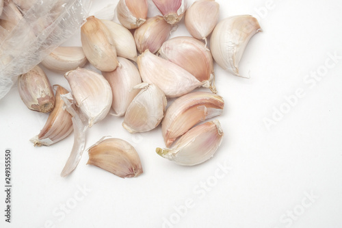 Many fresh garlic