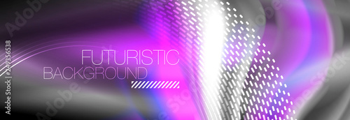 Fluid colors mixing glowing neon wave background, holographic texture