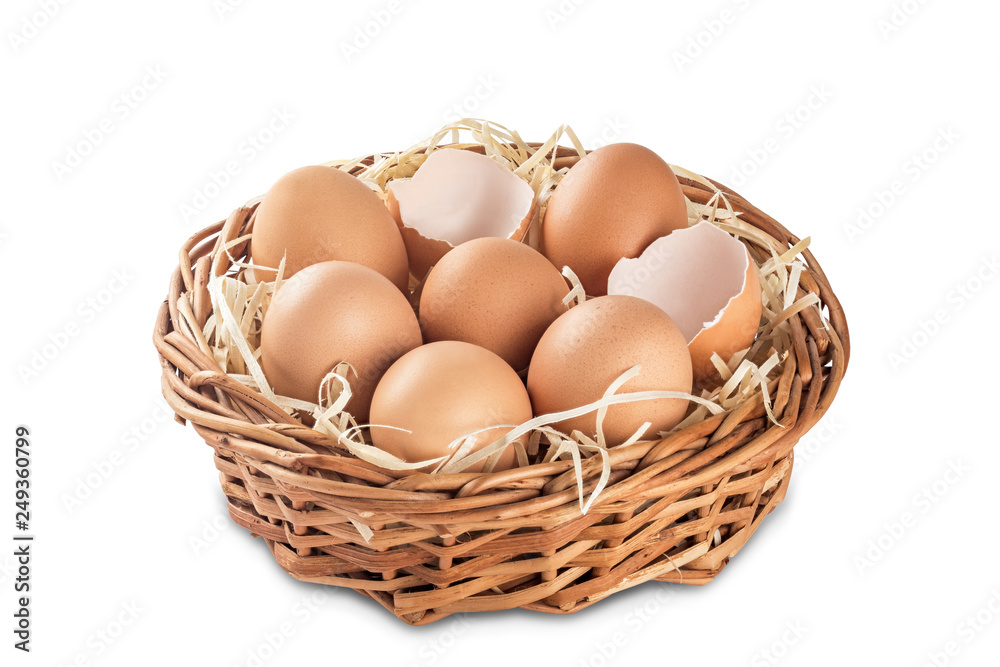 Chicken egg on a white background. Egg close-up for designers. Chicken egg on a white background. Egg close-up for designers.