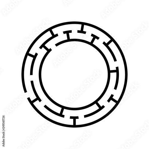 Abstact labyrinth. Game for kids. Puzzle for children. Maze conundrum. Vector illustration