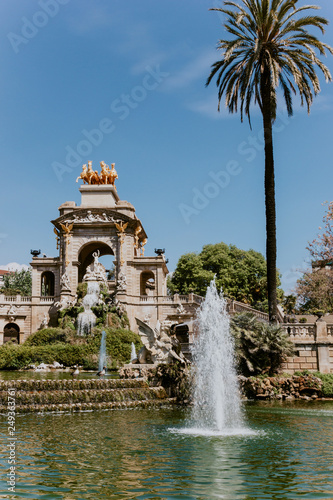 Beautiful fountain at Parc de la Ciutadella in Barcelona
