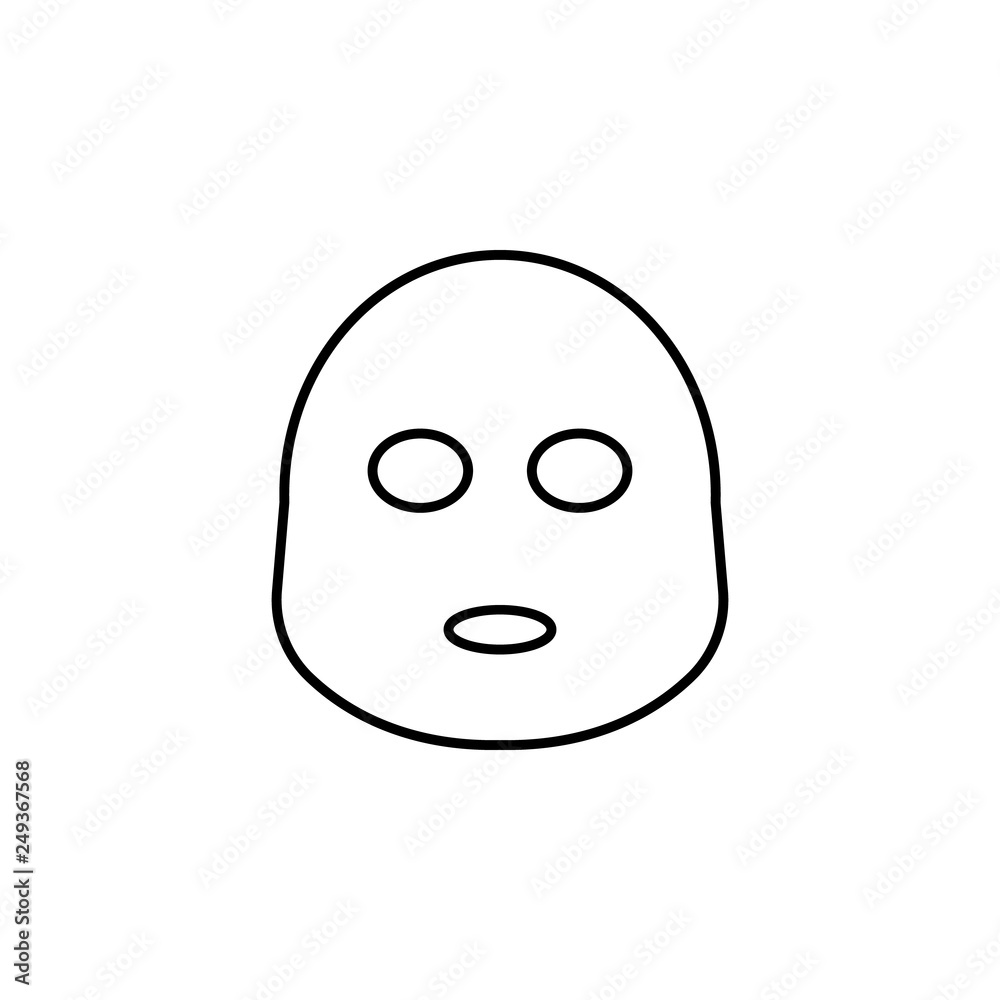 mask for relaxation outline icon. Signs and symbols can be used for web, logo, mobile app, UI, UX