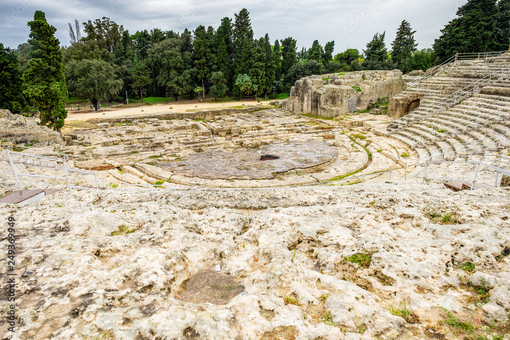 Ancient Greek Theater lies on the south slopes of the Temenite hill