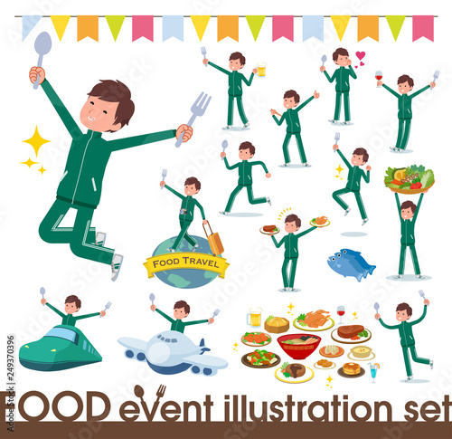 flat type school boy green jersey_food festival