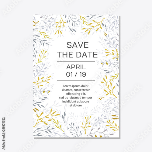 Photographie Romantic tender floral design for wedding invitation