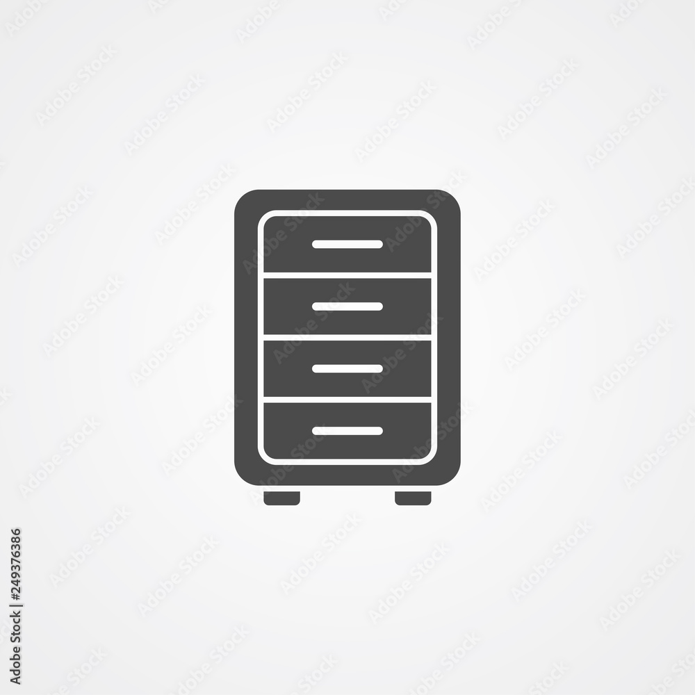 Drawer vector icon sign symbol Drawer vector icon sign symbol