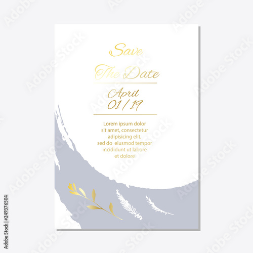 Romantic tender floral design for wedding invitation