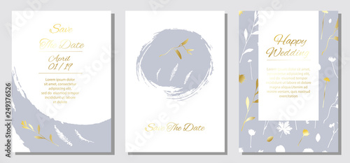 Romantic tender floral design for wedding invitation