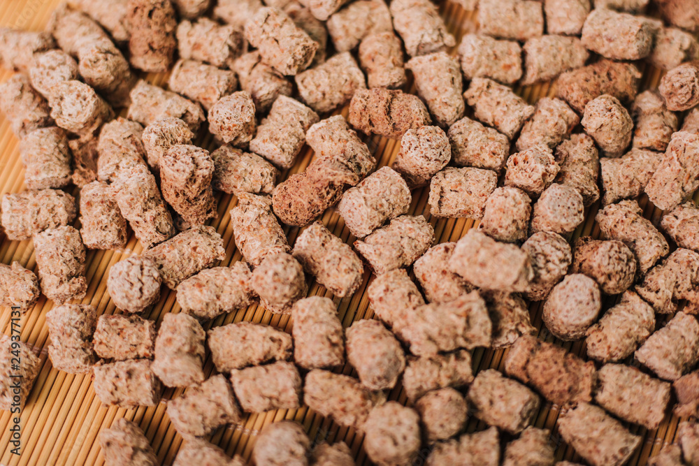 Bran and cereals. Scattered on the table. Healthy food. Slimming diet Bran and cereals. Scattered on the table. Healthy food. Slimming diet