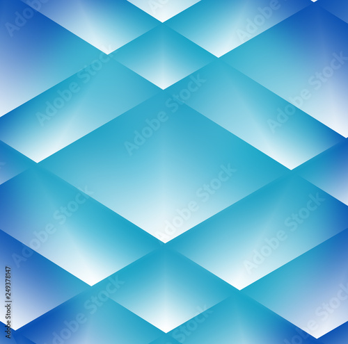 Geometric minimalist abstract background in trendy blue and cyan colors