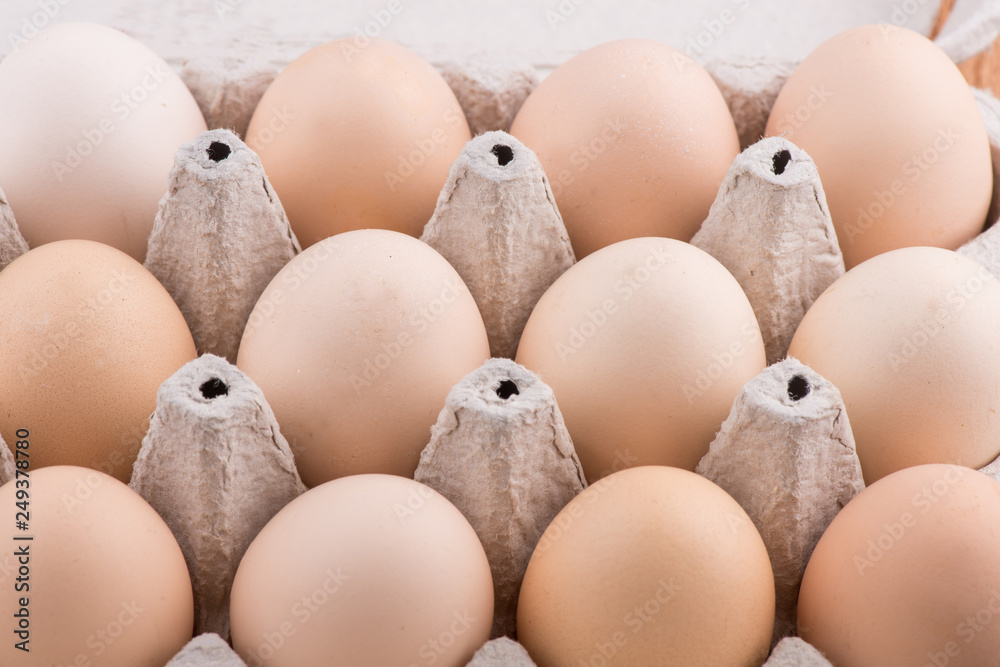 chicken eggs closeup. chicken eggs closeup.