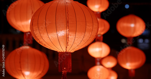 Red paper lantern for chinese new year
