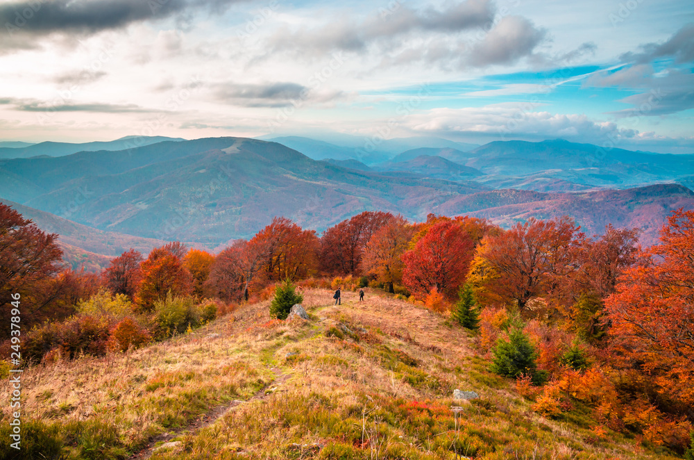 Autumn mountains in cloudly day Autumn mountains in cloudly day