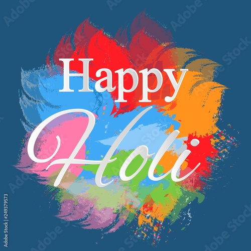 Happy holi vector elements for card design , Happy holi design. illustration of abstract colorful Happy Holi background