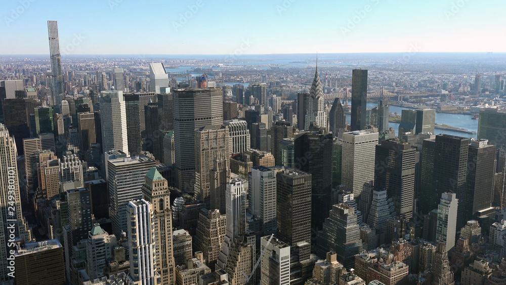top view of Manhattan buildings, New York City